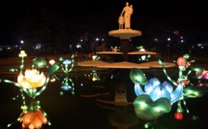 malam hari di taman KB Semarang