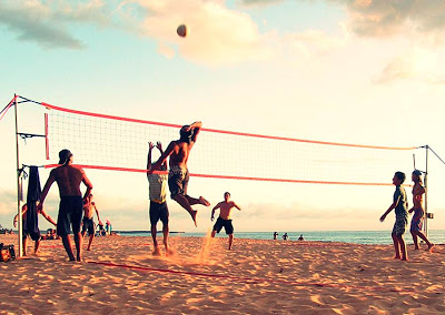 wisata pantai karang jahe rembang olahraga voley