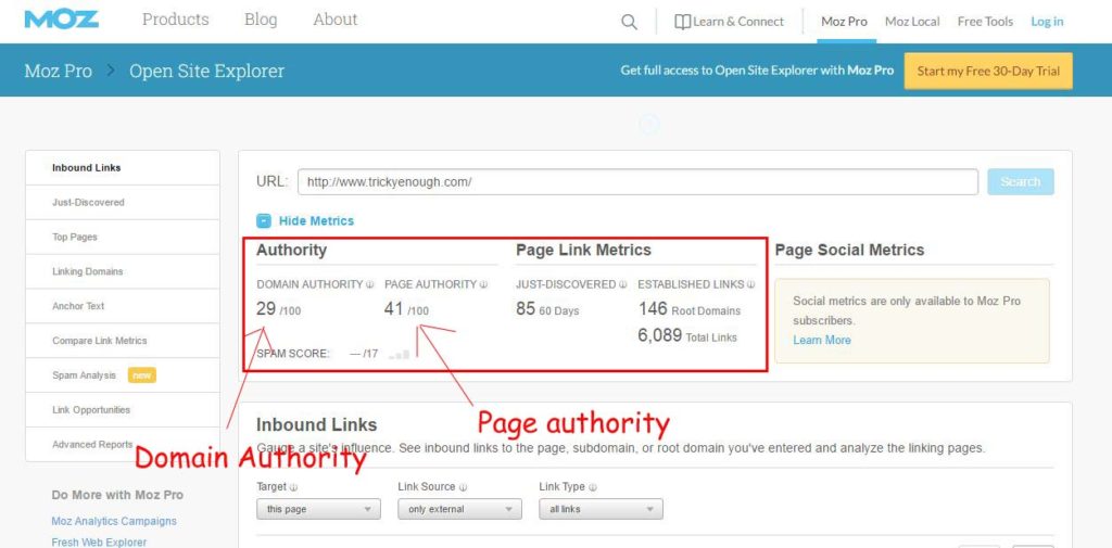domain-authority- DA- Page-authority - masbidin.net