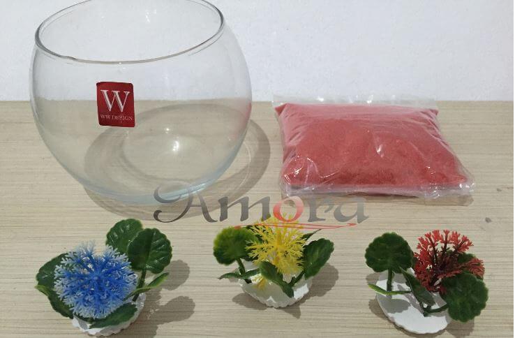 Jual Aquarium Bulat komplit