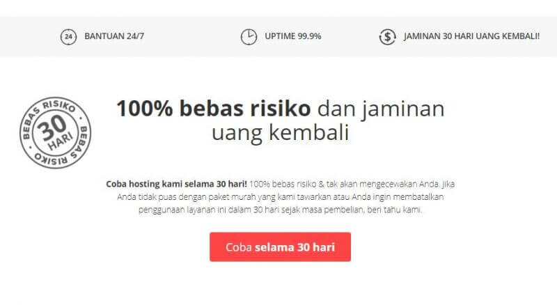 Coba Hosting dari Hostinger 30 Hari Garansi Uang Kembali